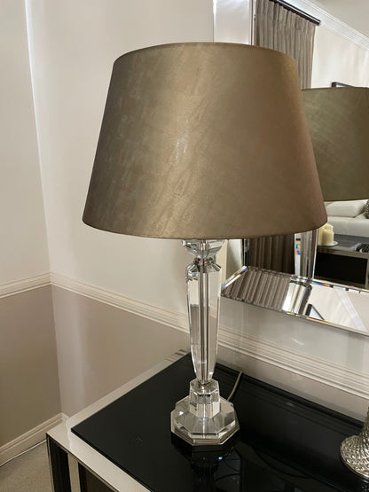 Large Bronze Gold Shade Lamps (2)