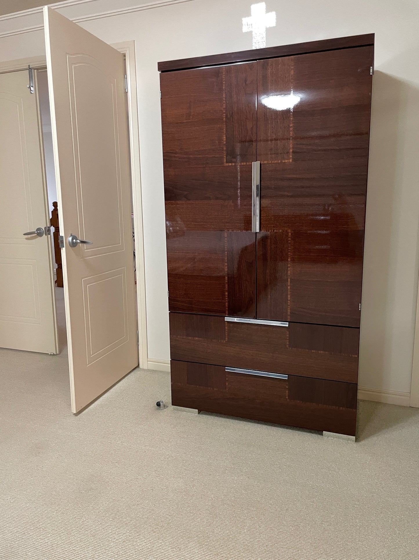 Polished Veneer Armoire