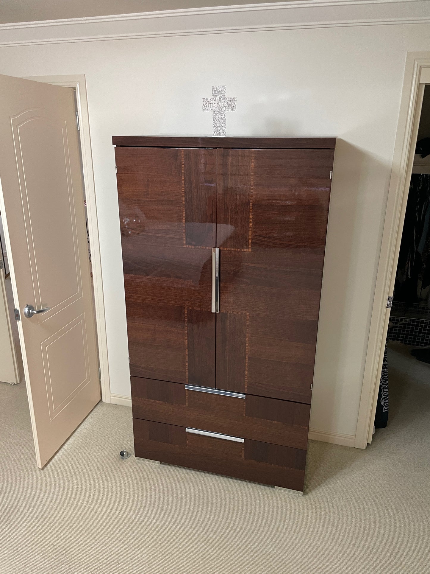 Polished Veneer Armoire