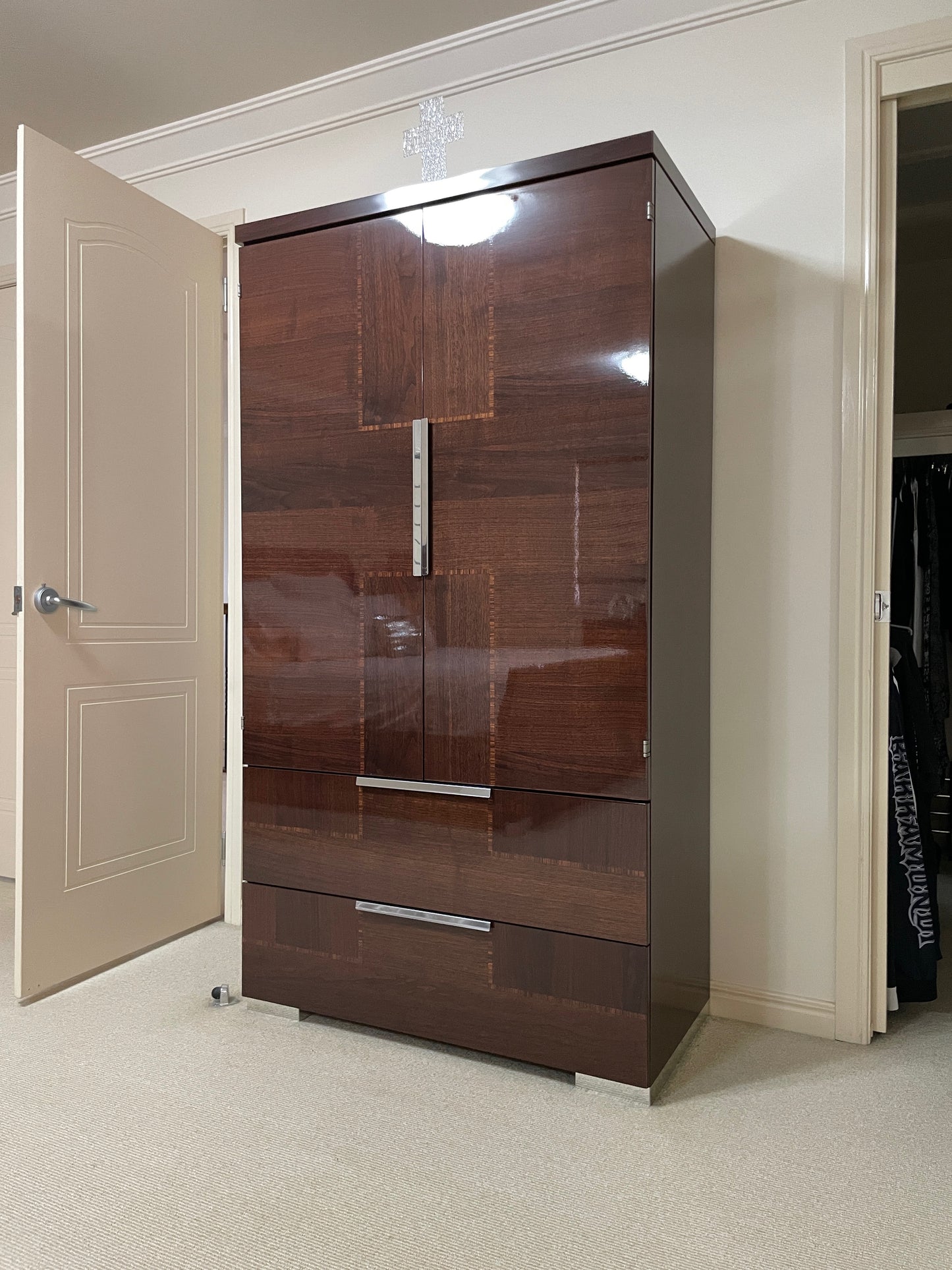 Polished Veneer Armoire