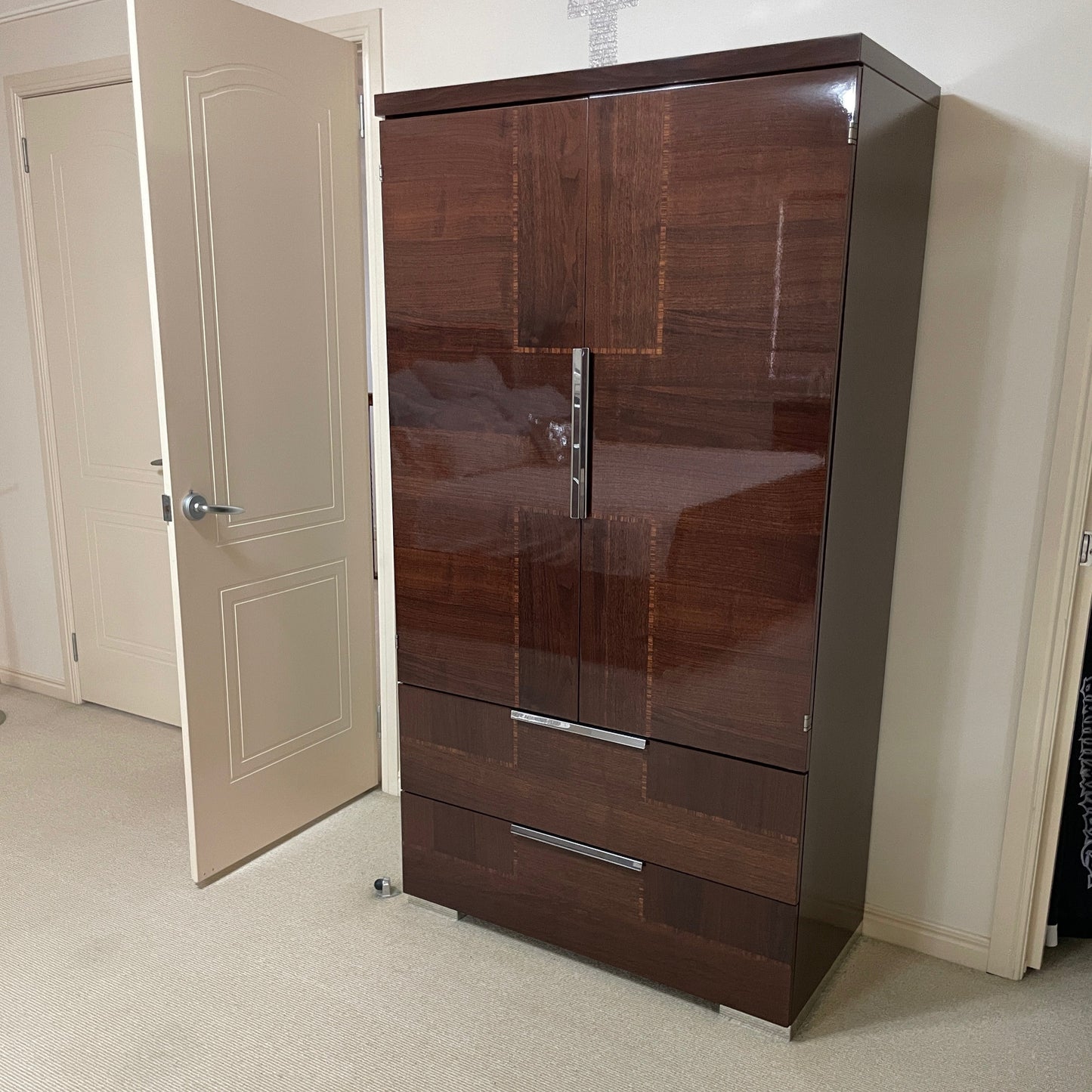 Polished Veneer Armoire