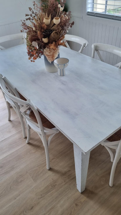 White Washed Wooden Table