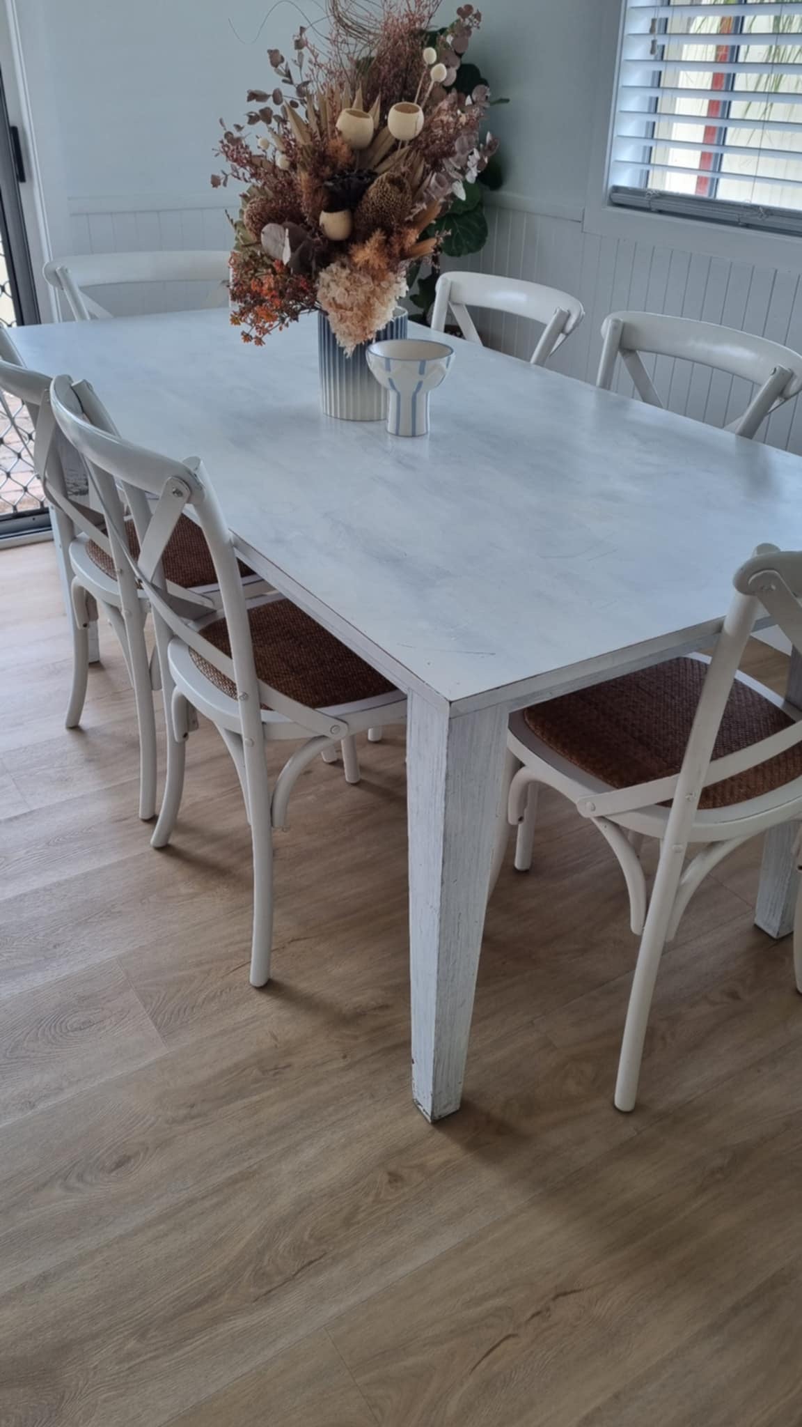 White Washed Wooden Table