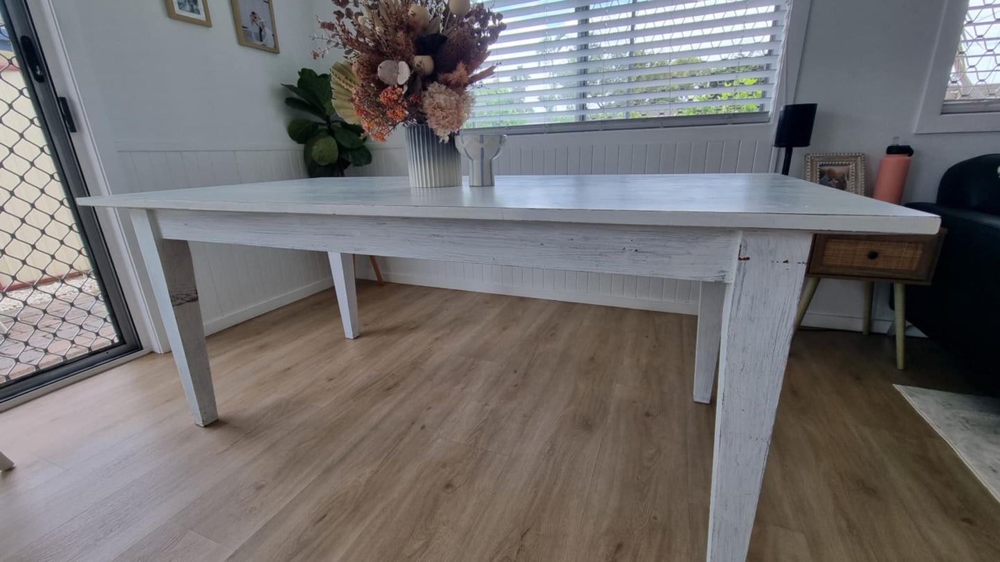 White Washed Wooden Table