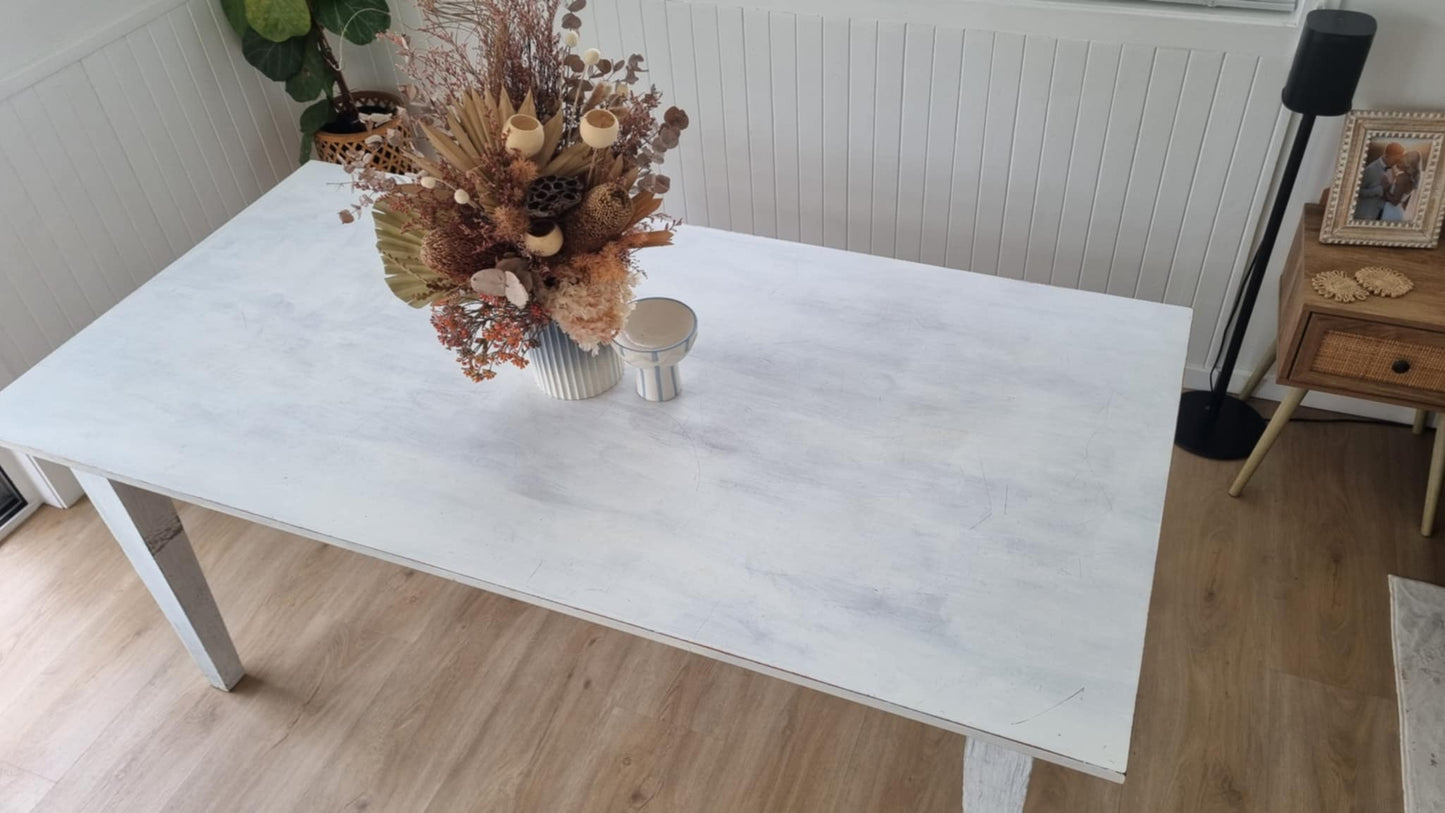 White Washed Wooden Table