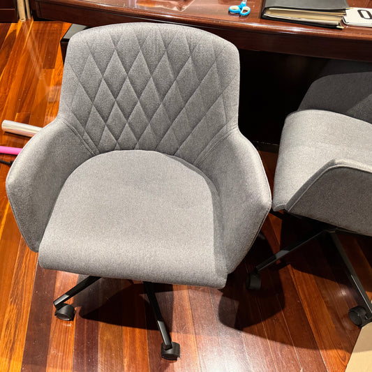 Swivel Office Chairs with Black Base (2)