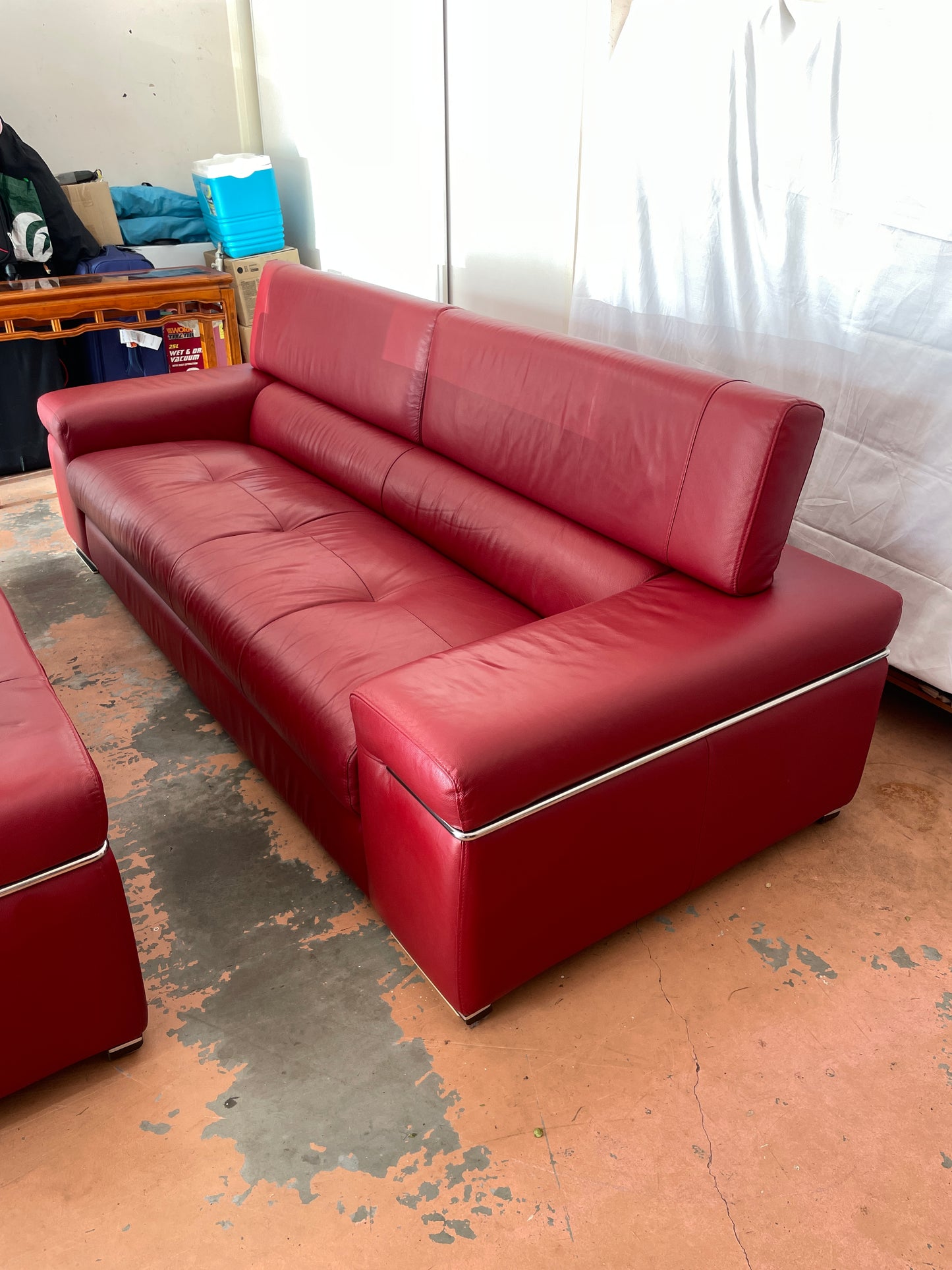 Harvey Norman Italian Leather Sofa Suite