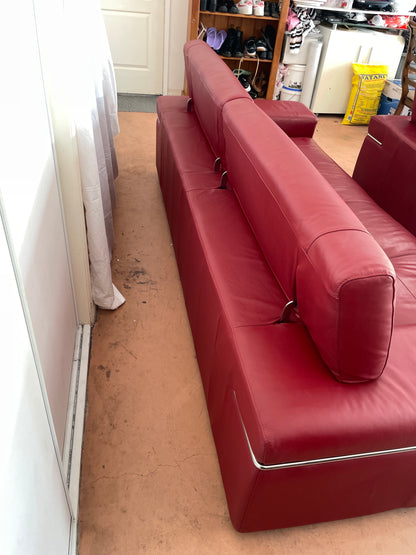 Harvey Norman Italian Leather Sofa Suite