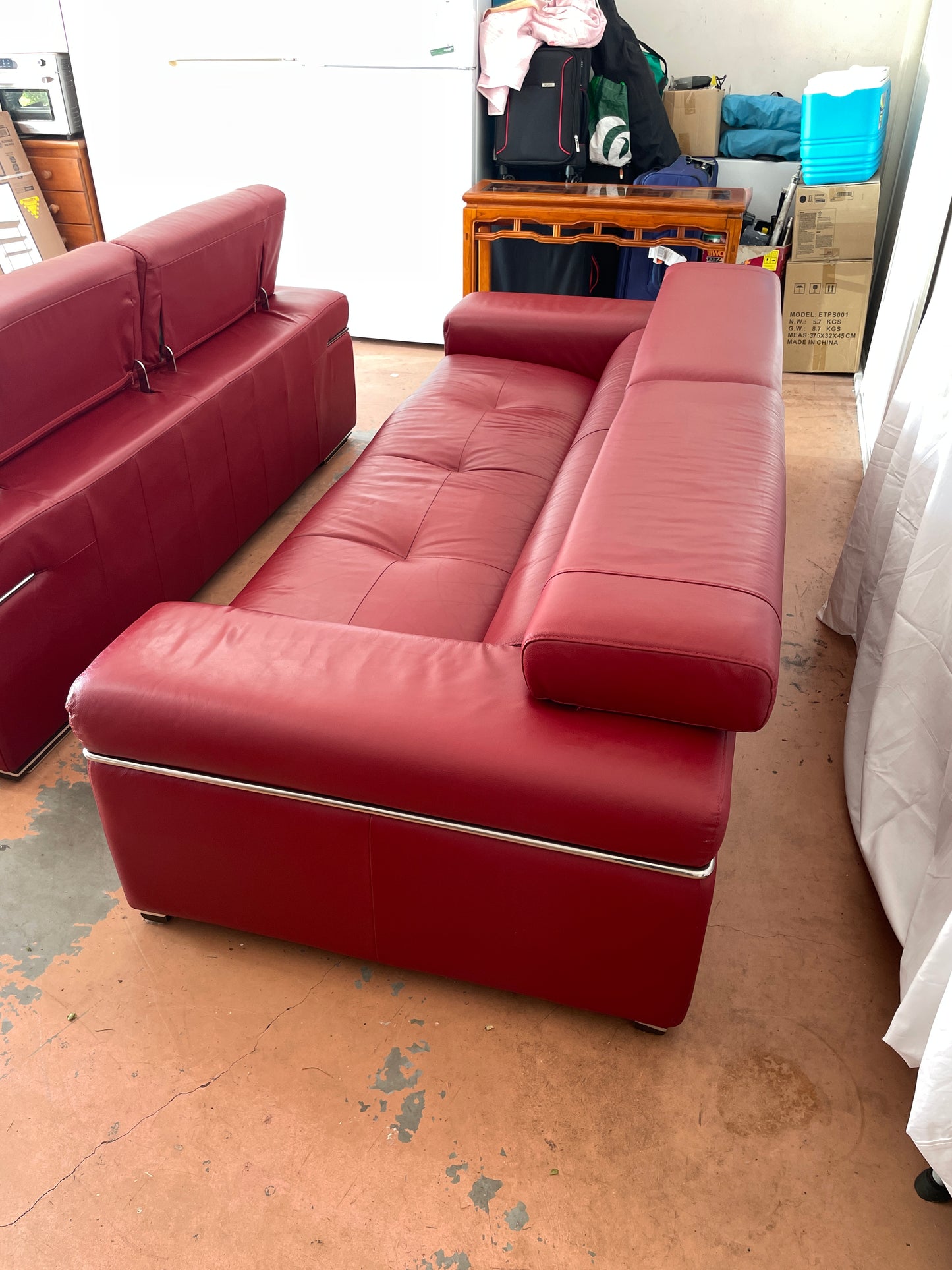 Harvey Norman Italian Leather Sofa Suite