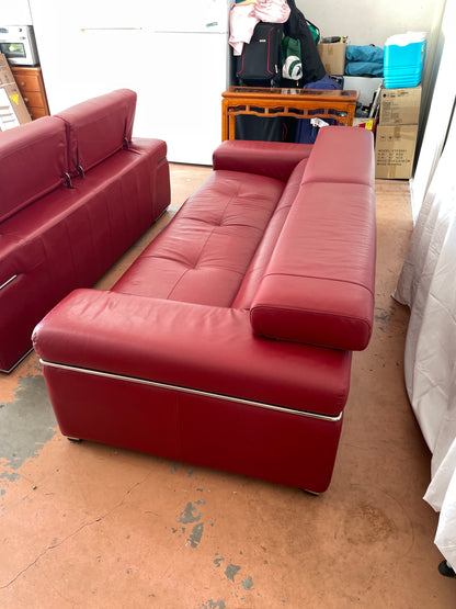 Harvey Norman Italian Leather Sofa Suite