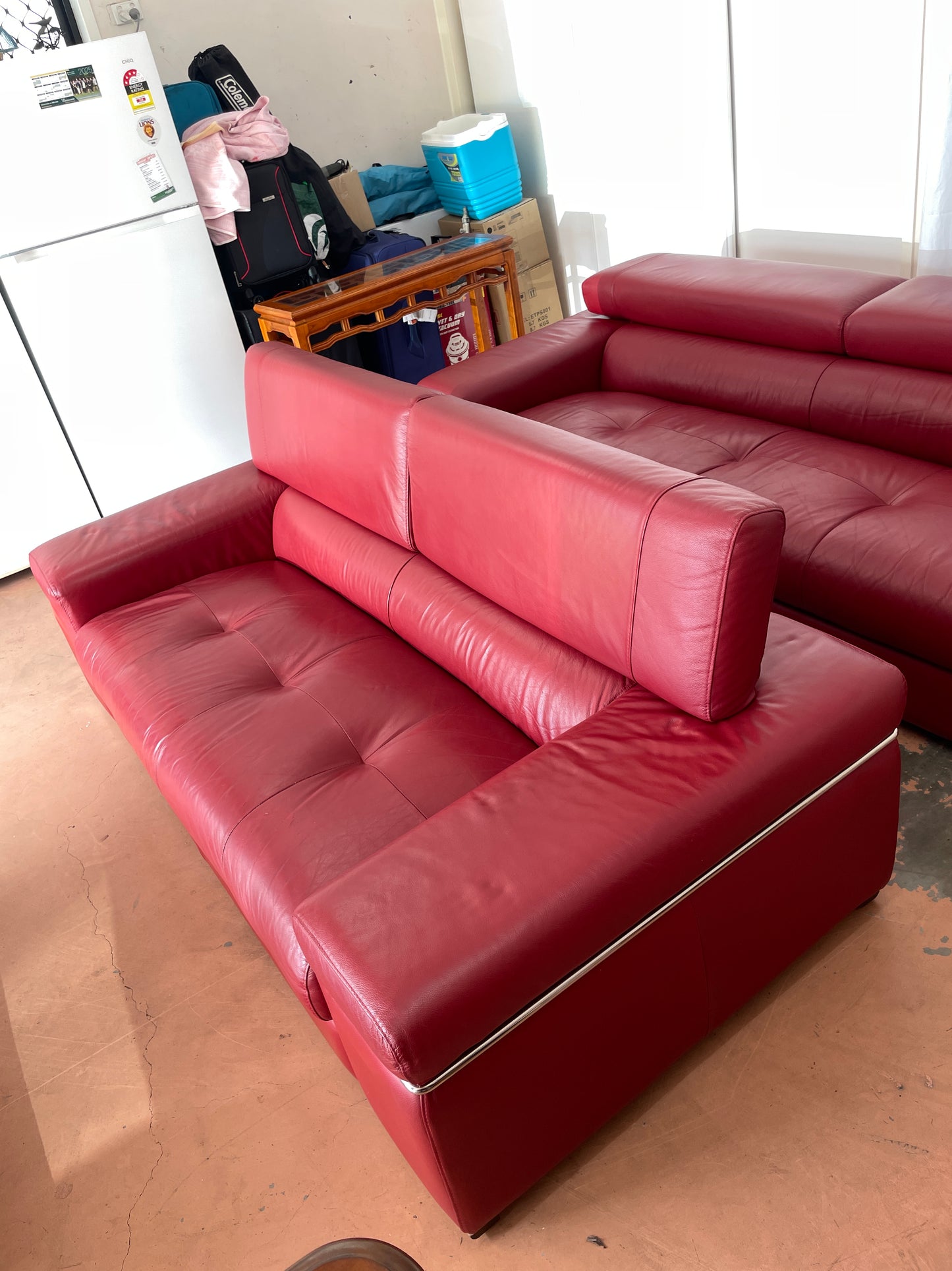 Harvey Norman Italian Leather Sofa Suite