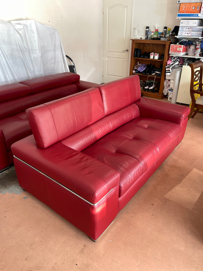 Harvey Norman Italian Leather Sofa Suite