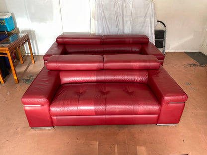 Harvey Norman Italian Leather Sofa Suite