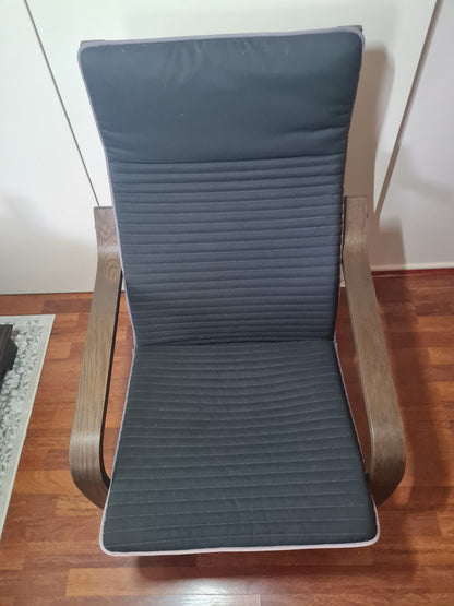 IKEA Poang Chairs with Footstools (2)