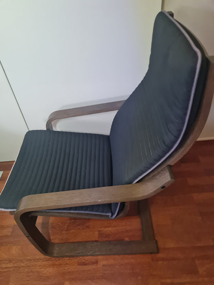 IKEA Poang Chairs with Footstools (2)