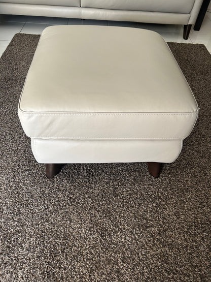 Freedom Pre-Loved Luka Leather 3 Seater and 2 Seater Sofa w/ Ottoman